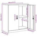 vidaXL Armoire de rangement Anthracite 80 x 40 x 90 cm Acier