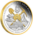Monnaie FIRST GOLD RUSH 175 Anniversaire 1 Oz Argent 1$ Australia 2026 (PRÉCOMMANDE)