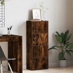 vidaXL Bibliothèque chêne fumé 40x24x102 cm bois d'ingénierie