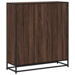 vidaXL Bibliothèque chêne marron 97 5x33x107 5cm bois ingénierie métal