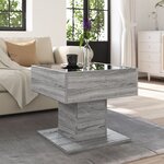 vidaXL Table basse avec LED sonoma gris 50x50x45 cm bois d'ingénierie