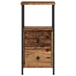 vidaXL Tables de chevet 2 Pièces vieux bois 34x35 5x70 cm bois ingénierie
