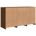 vidaXL Buffet avec lumières LED chêne marron 123x37x67 cm