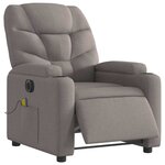 vidaXL Fauteuil de massage inclinable électrique Taupe Tissu