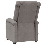 vidaXL Fauteuil de massage Taupe Tissu