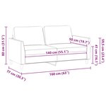 vidaXL Canapé à 2 places Cappuccino 140 cm Similicuir