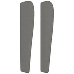 vidaXL Tête de lit avec oreilles Gris foncé 93x23x118/128 cm Tissu