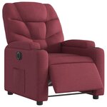 vidaXL Fauteuil inclinable électrique Rouge bordeaux Tissu