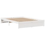 vidaXL Cadre de lit avec tête de lit sans matelas blanc 140x200 cm