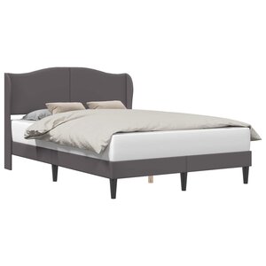 vidaXL Cadre de lit avec tête de lit Gris 140 x 200 cm Simili cuir
