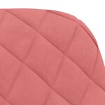 vidaXL Chaises pivotantes à manger lot de 2 Rose Velours