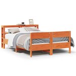 vidaXL Cadre de lit sans matelas cire marron 160x200cm bois pin massif