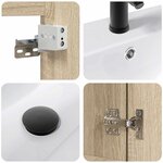 vidaXL Meuble de salle de bain avec robinet Chêne Sonoma