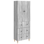 vidaXL Ensemble de Meubles 2 Pièces Sonoma gris 66 x 34 5 x 90 cm
