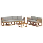 vidaXL Ensemble de canapés d'extérieur 8 pc Gris Naturel et Clair
