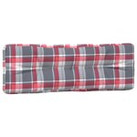 vidaXL Coussins de palette 3 Pièces motif à carreaux rouge tissu