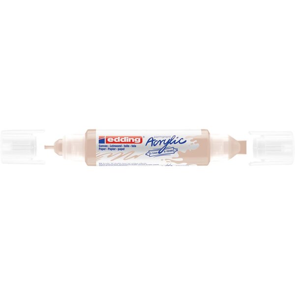 Marqueur acryl 3d dble pointe 5400 beige chaud 2-3 mm  5-10 mm EDDING