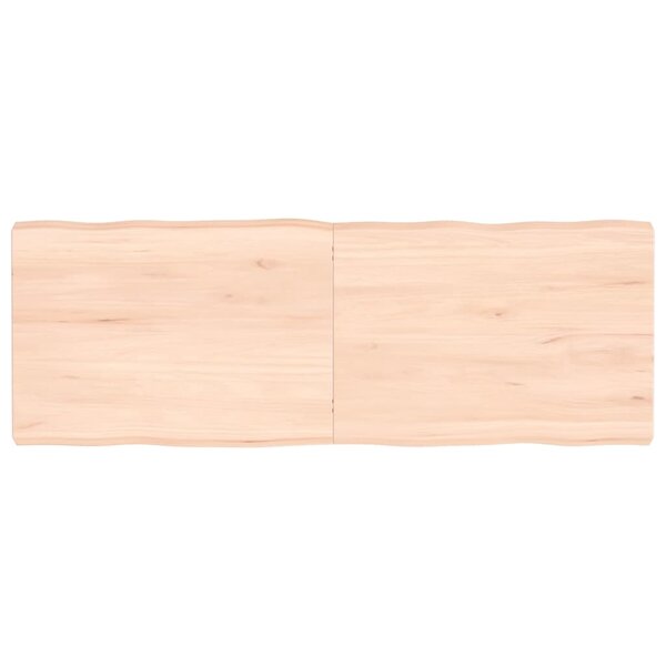 vidaXL Dessus de table bois massif non traité bordure assortie