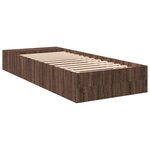 vidaXL Cadre de lit chêne marron 100x200 cm bois d'ingénierie