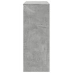 vidaXL Table de bar avec étagères gris béton bois d'ingénierie