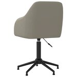 vidaXL Chaise pivotante de salle à manger Gris clair Velours