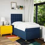 vidaXL Sommier à lattes de lit avec matelas Bleu 80x200 cm Tissu