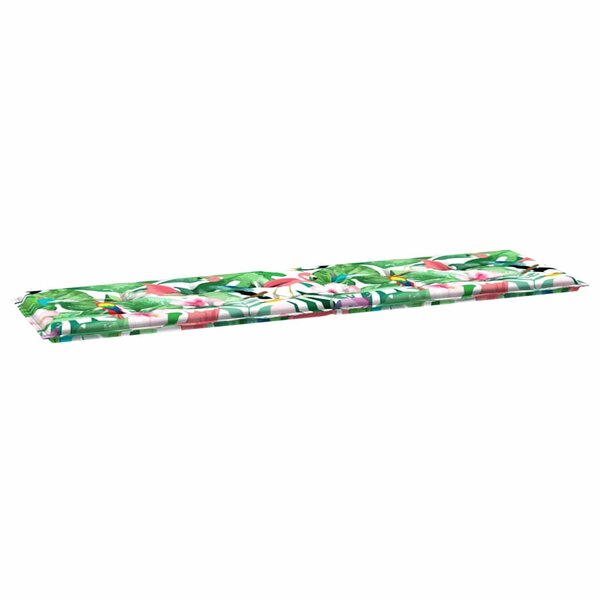 vidaXL Coussin de banc de jardin Floral Vert et rose 180 x 50 x 4 cm