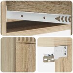 vidaXL Table d'appoint murale Chêne Sonoma 87 5 x 34 5 x 17 cm