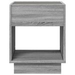 vidaXL Table basse avec LED infini sonoma gris 40x40x50 cm