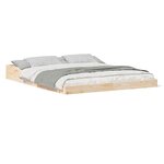 vidaXL Cadre de lit Marron 160 x 210 cm Bois massif en pin