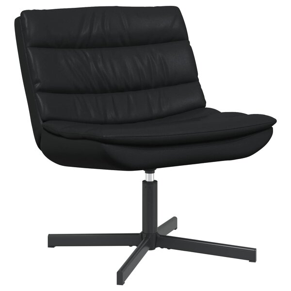 vidaXL Chaise pivotante Noir 63 x 75 x 76 cm PU brillant