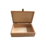 Coffret en hêtre à charnières 264x179x85mm