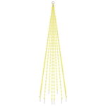 vidaXL Sapin de Noël sur mât de drapeau 310 LED Blanc chaud 300 cm