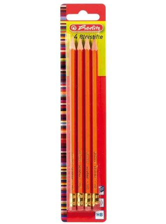 Lot de 4 crayons de papier Skizzo Hexagonal Bout Gomme HB HERLITZ