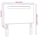 vidaXL Tête de lit LED Noir 100 cm Cuir synthétique