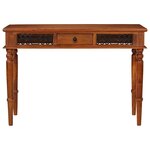 vidaXL Bureau avec tiroir 110x50x76 cm bois d'acacia solide
