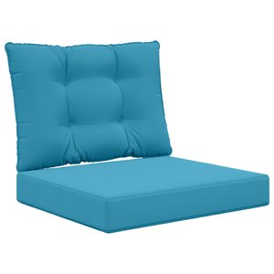 vidaXL Coussin de canapé d'extérieur 2 Pièces Bleu royal Polyester