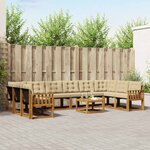 vidaXL Ensemble de canapés d'extérieur 11 Pièces Naturel et Beige