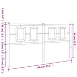 vidaXL Tête de lit métal blanc 160 cm