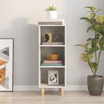 vidaXL Buffet Gris béton 34 5x32 5x90 cm Bois d'ingénierie