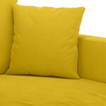vidaXL Ensemble de canapés 3 Pièces avec coussins Jaune Velours