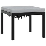 vidaXL Ensemble de banc de jardin avec coussins 4 Pièces noir