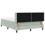vidaXL Lit à ressorts avec matelas noir 100x200 cm en velours