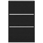 vidaXL Cabinet à chaussures avec étagère Chêne noir 80 x 21 x 125 5 cm