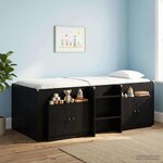 vidaXL Armoire de lit 2 Pièces Chêne noir 66 x 35 x 48 cm