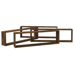 vidaXL Étagères murales cubiques 4 Pièces Chêne fumé 100x15x30 cm