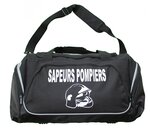 Sac de sport 55 L - marquage SAPEURS POMPIERS casque F1 - noir