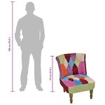 vidaXL Chaise française au design patchwork tissu