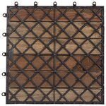 vidaXL Carreau de terrasse 10 Pièces Gris 30 x 30 cm Bois d'acacia