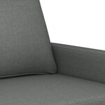 vidaXL Canapé à 2 places Gris foncé 120 cm Tissu